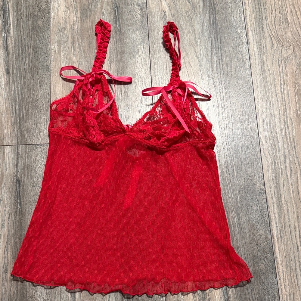 Victoria's Secret Red Lace Chemise